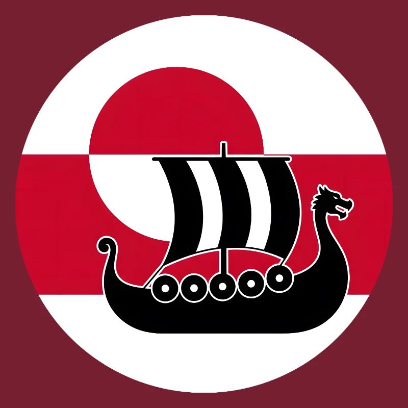 Langschiff-Design der grönländischen Flagge