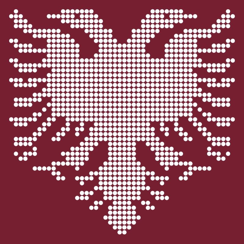 Albanian Double Headed Eagle Dotwork Emblem