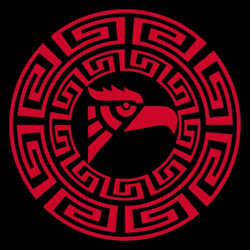 Roter Adler-Emblem