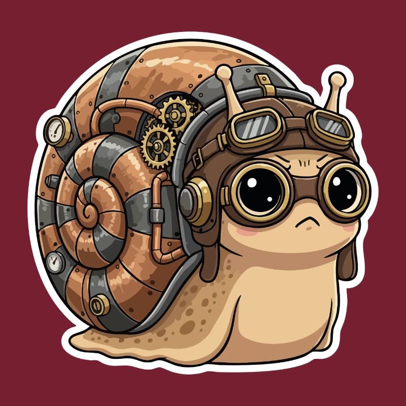 Snail Aviator Steampunk Shell Copper