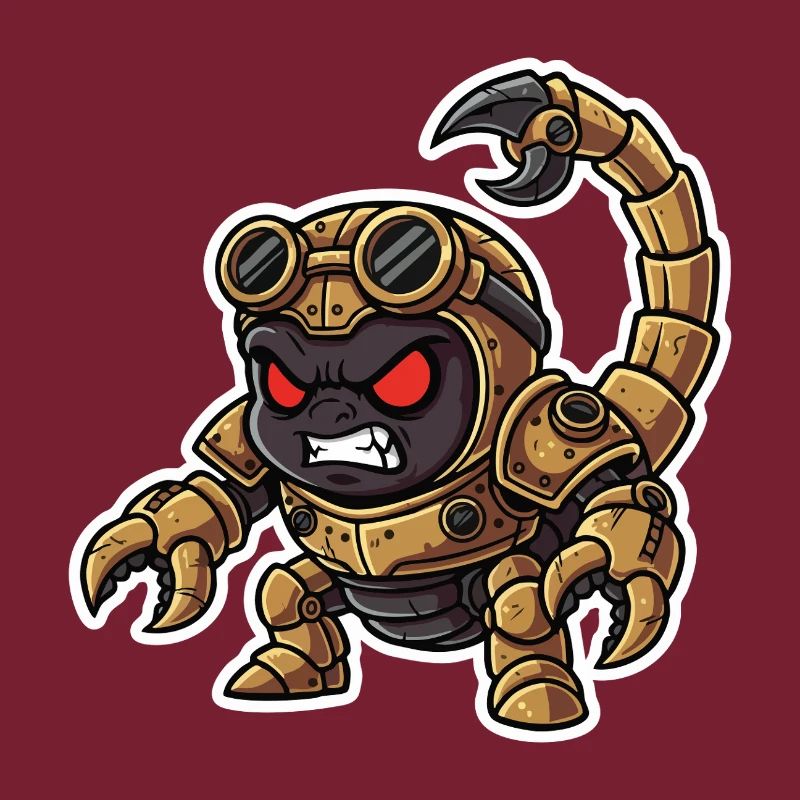Scorpion Bionic Steampunk Warrior Brass Rivets