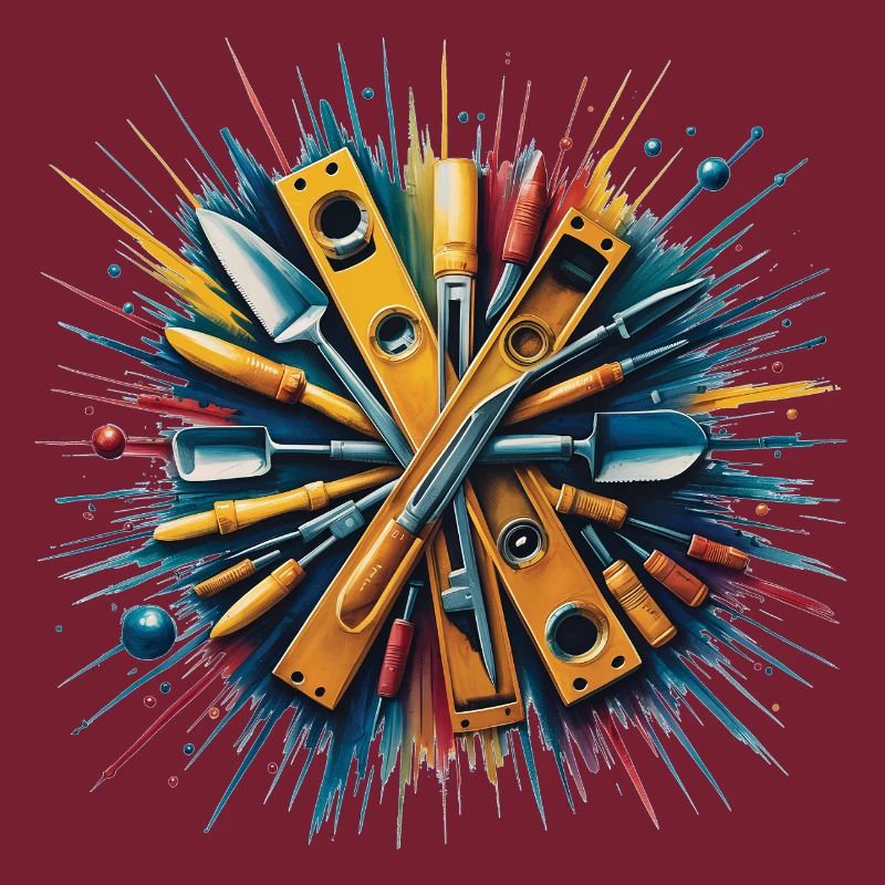 Maçon de construction Maçon Outils d’art Impression d’art