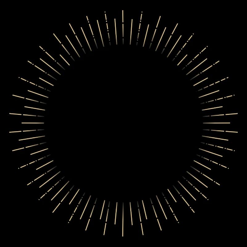 Golden Sun Ring Ray Frame
