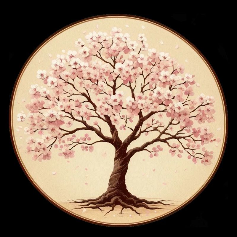 Delicate cherry blossom tree