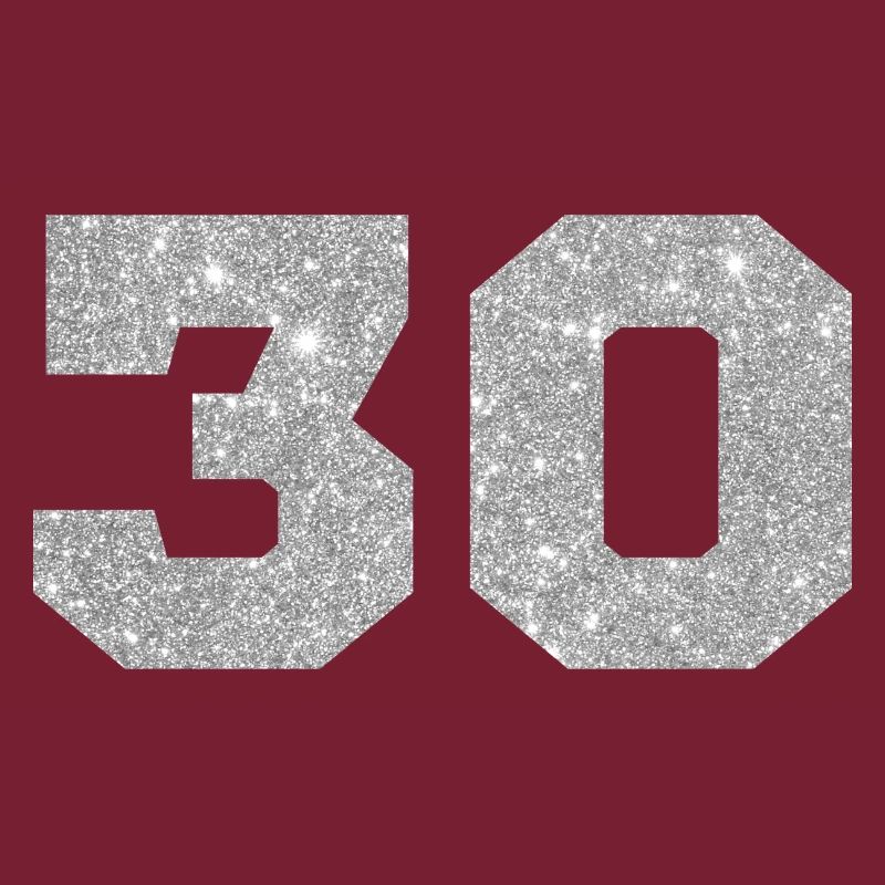 Nummer 30 Silberglitter - 30-jähriges Jubiläum