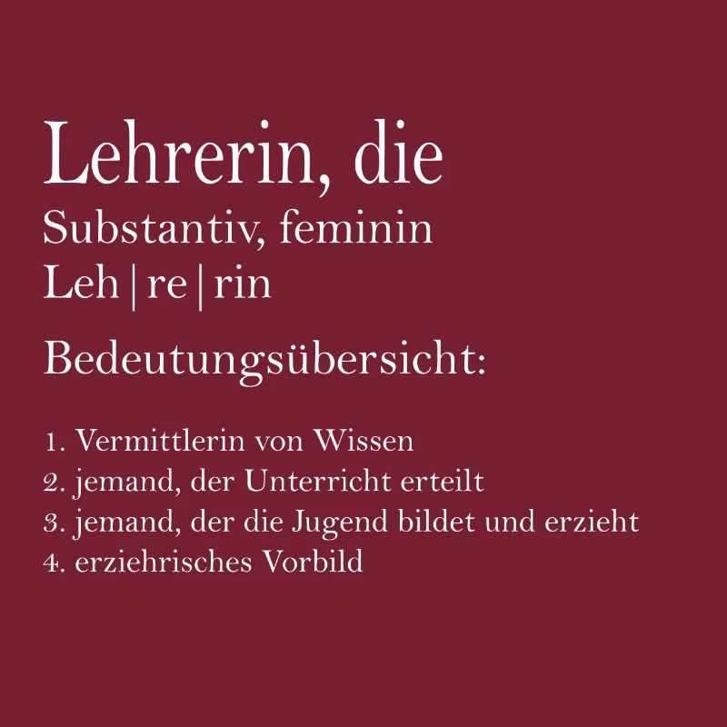 Definition Lehrerin