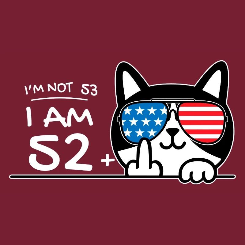 Ich bin nicht 53, ich bin 52 plus 1 Mittelfinger Katzenflip