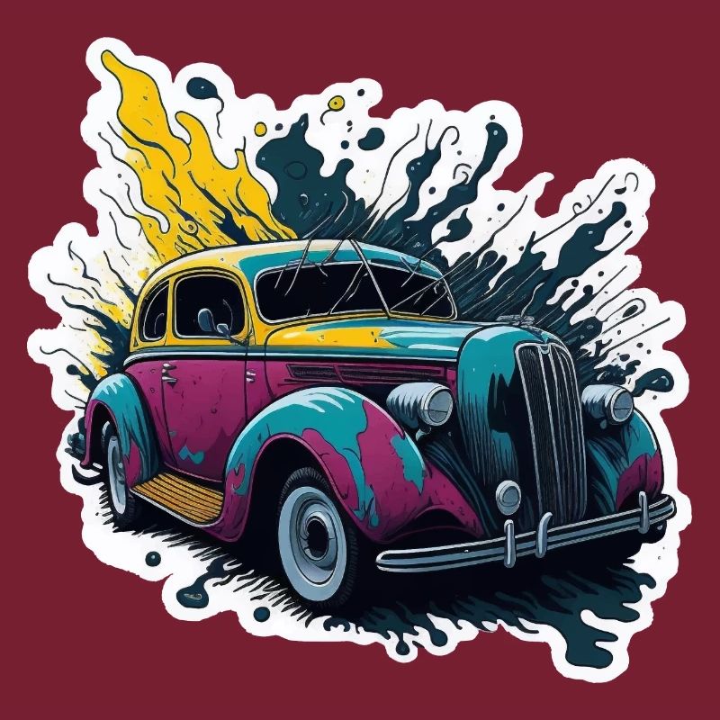 Farbiger Oldtimer Spritzer