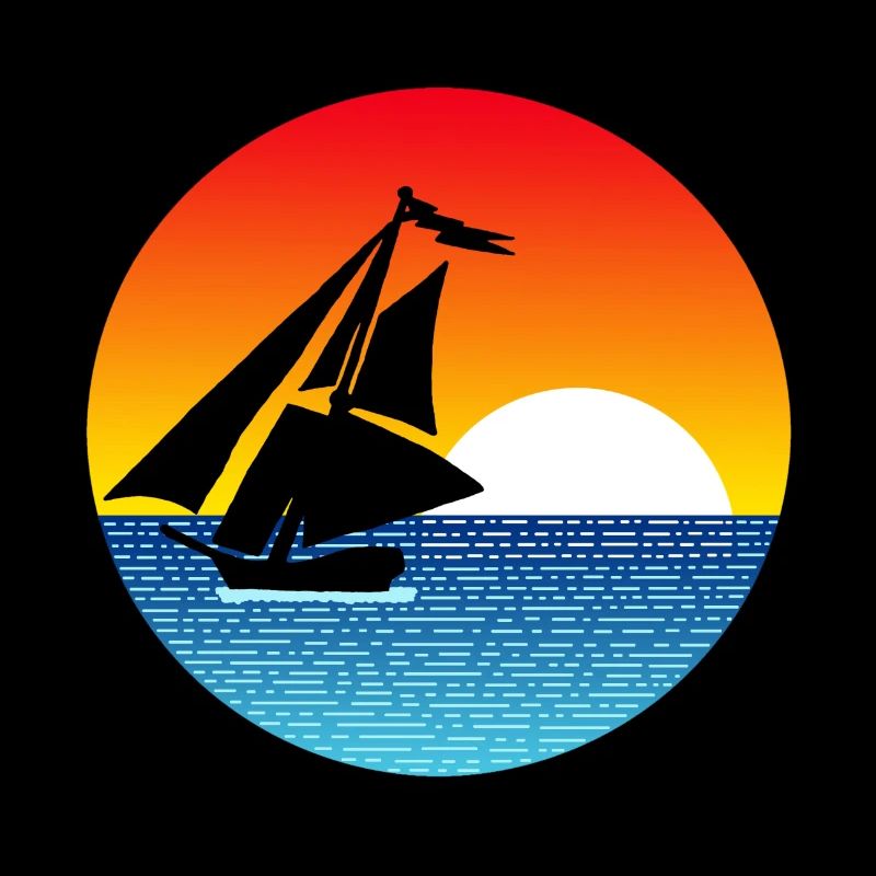 Bateau et coucher de soleil