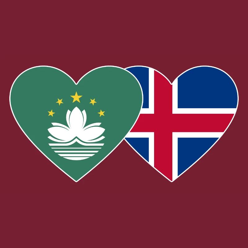 Cœur de drapeau de l’île de Macao
