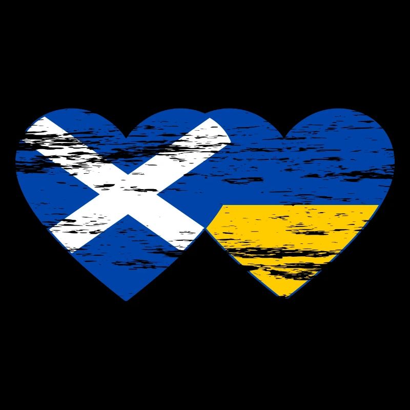 Ecosse Ukraine drapeau coeur utilisé
