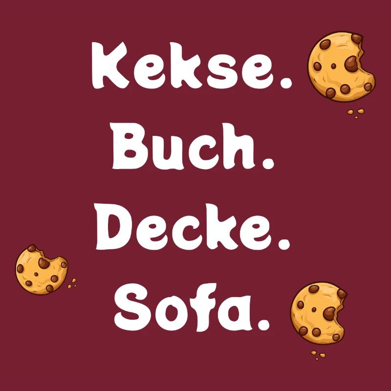 Biscuits. Book. Ceiling. Sofa.