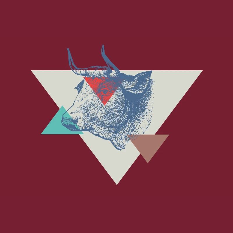 Conception de triangle de vache
