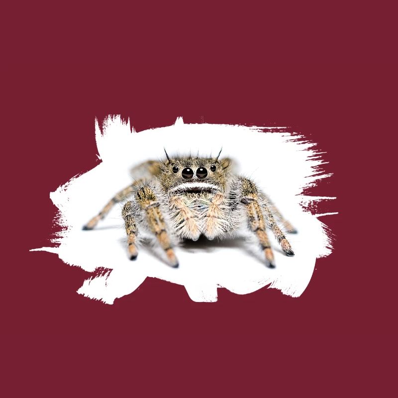 Phidippus texanus jumping spider, spring spinne.