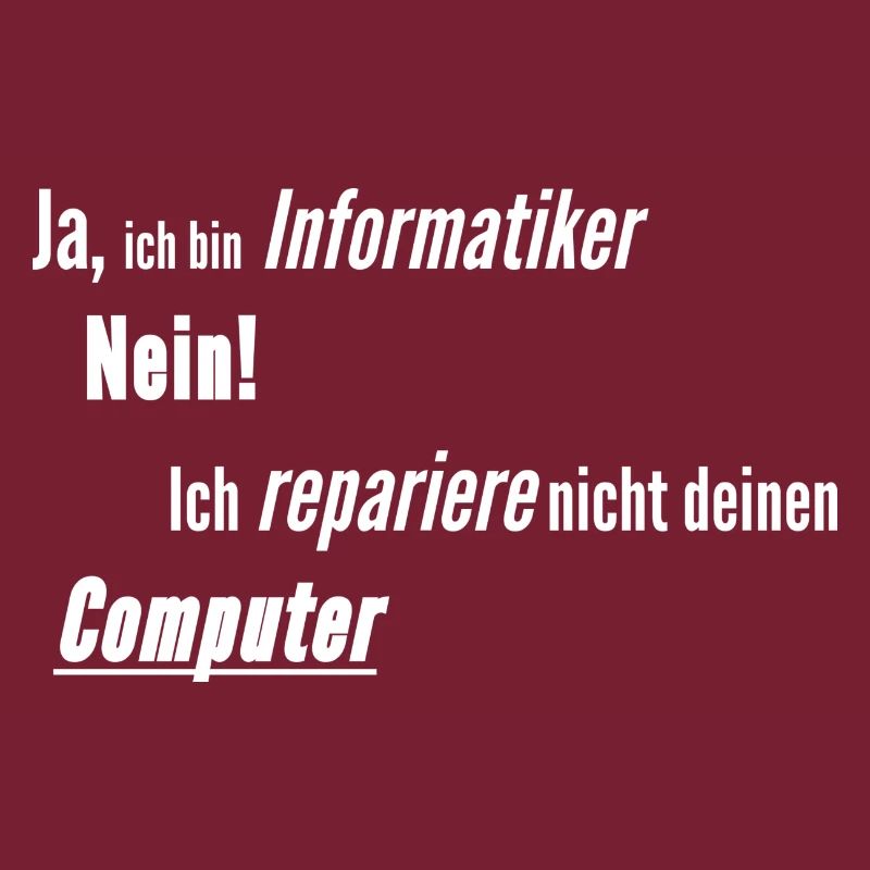 Informatiker Computer kaputt
