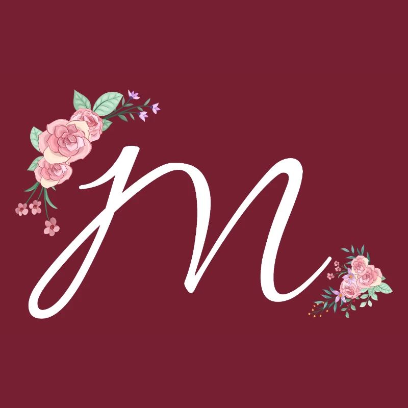 Buchstabe m Blumen