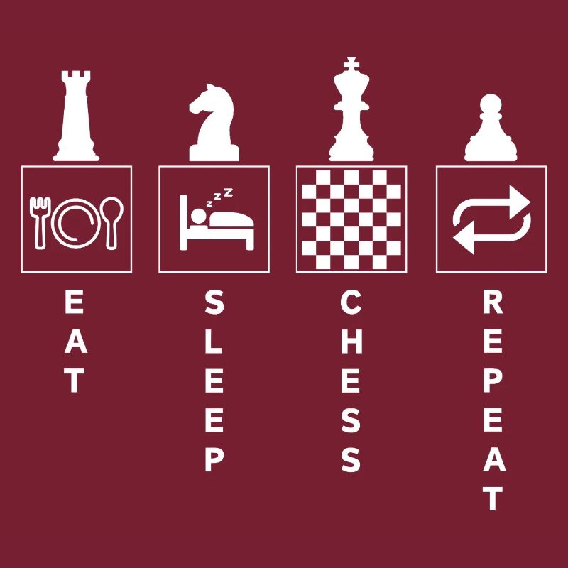 Funny Chess Quote Eat Sleep Repeat