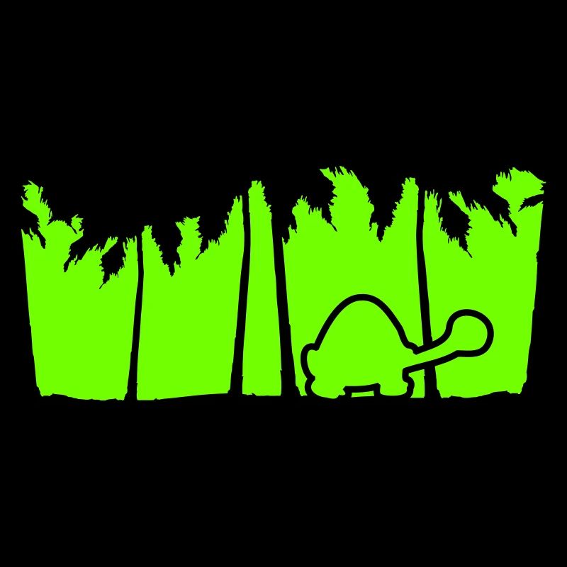 Cute Turtle Walking Palm Trees Silhouette Holiday Fun