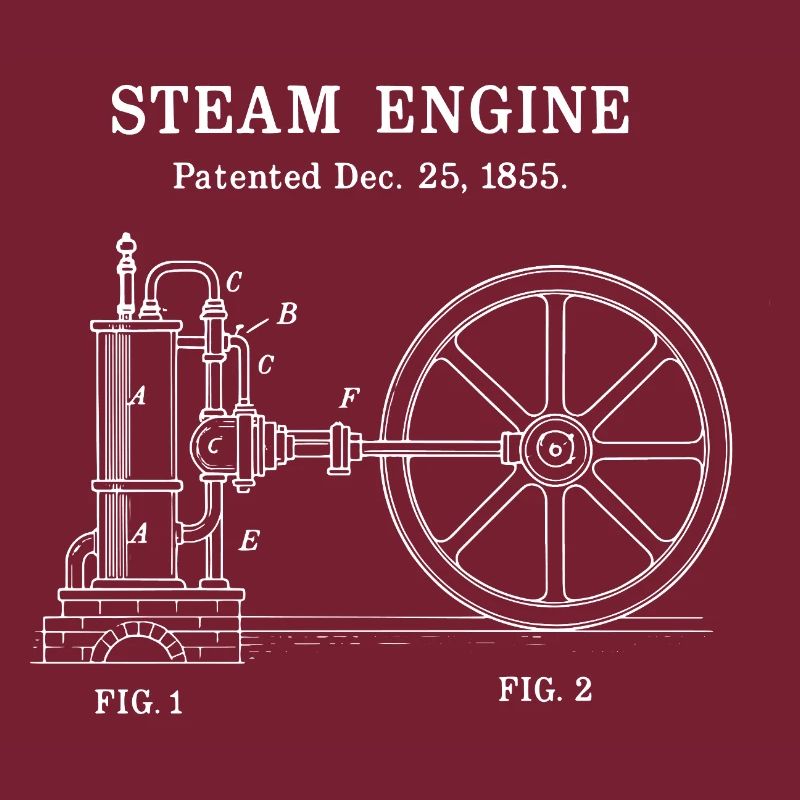 Plan de machine à vapeur vintage