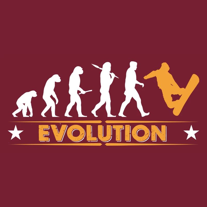 Snowboard Evolution - orange/weiss