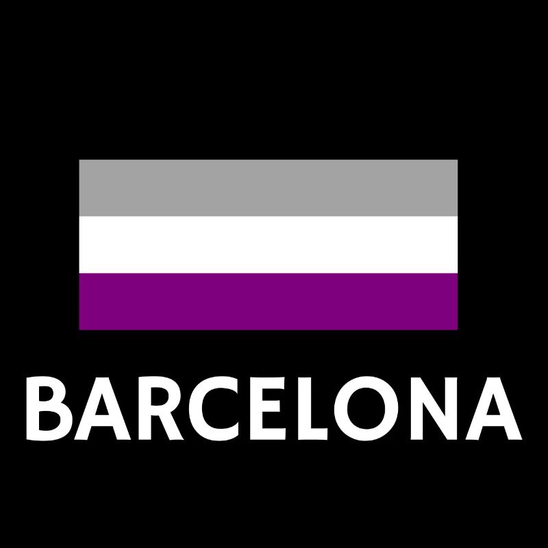 Drapeau de la fierté asexuelle Barcelone