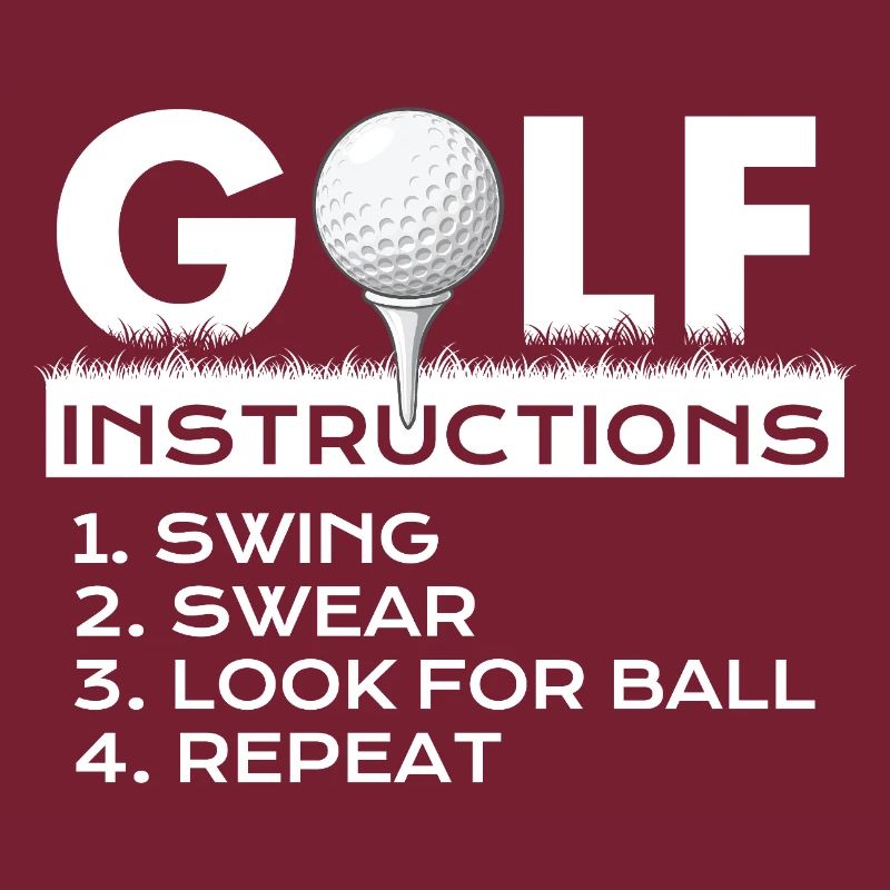 Instructions de golf Jurons de swing Répéter l’humour