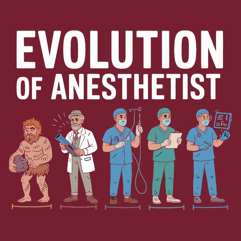 Evolution der Anästhesisten Illustration