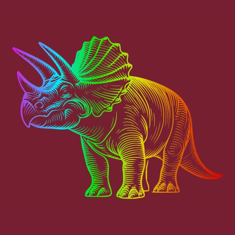 Regenbogen-Triceratops-Dinosaurier