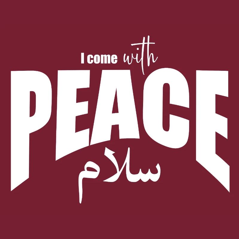 I come with Peace Typography Design