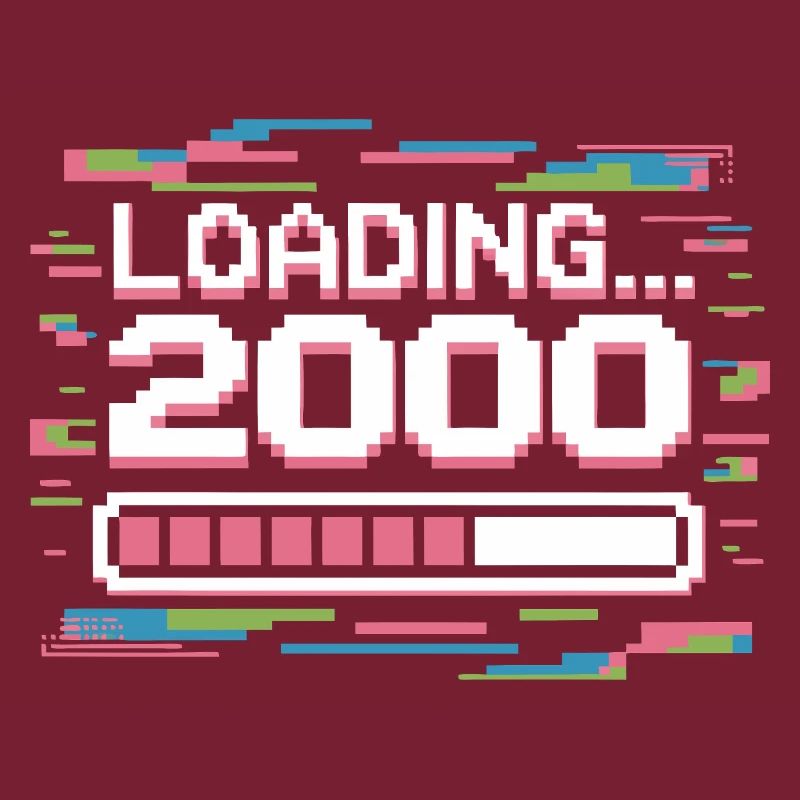Pixel Retro Design Loading 2000
