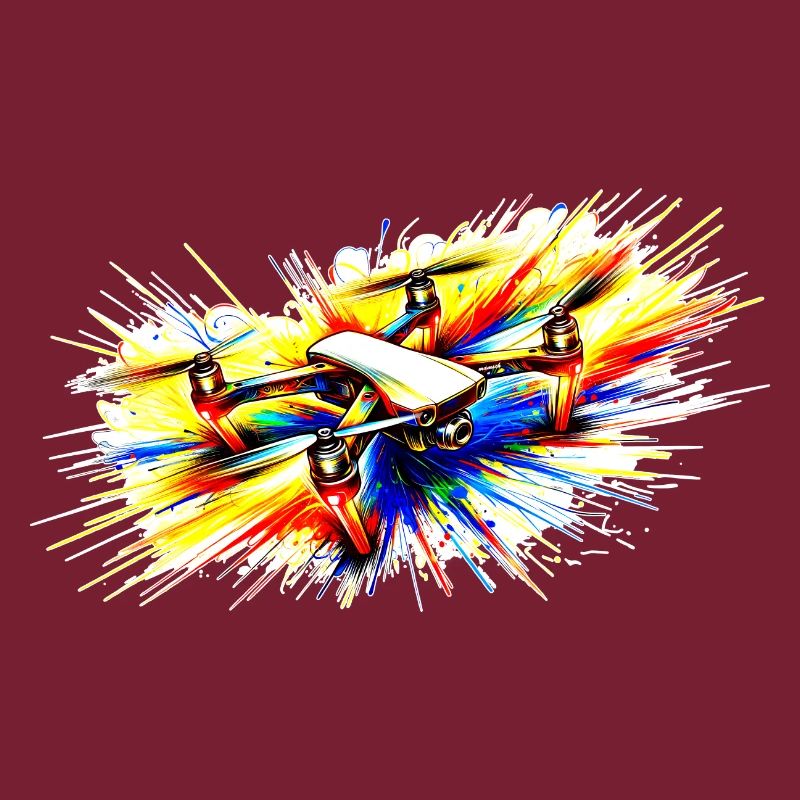 Multicoptère, également appelé drone - éclaboussure de couleur !