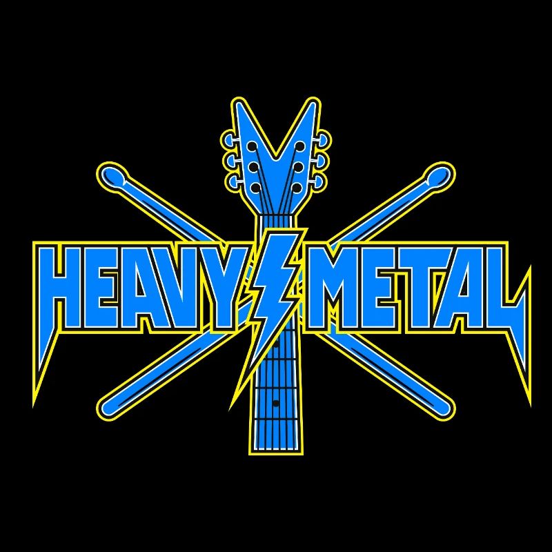 Heavy Metal Guitar Emblem