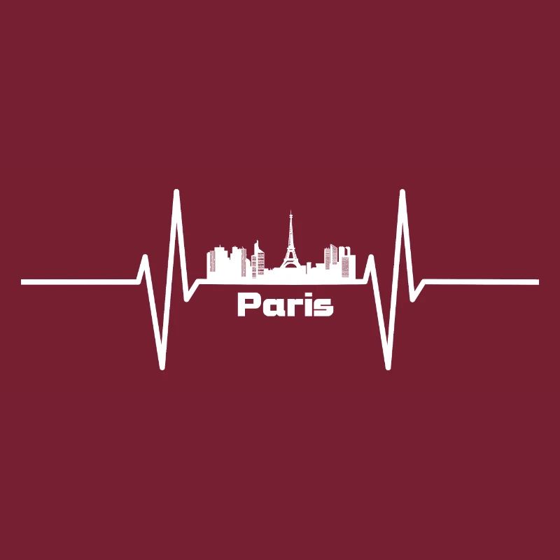 Herzschlag mit Skyline Paris
