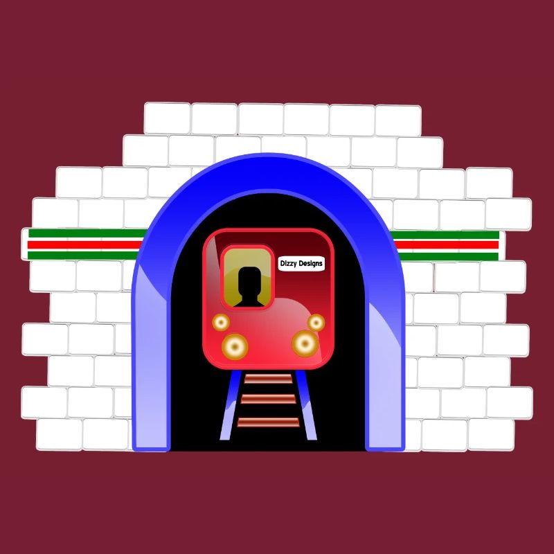 Blauer Tunnelzug im Torbogen