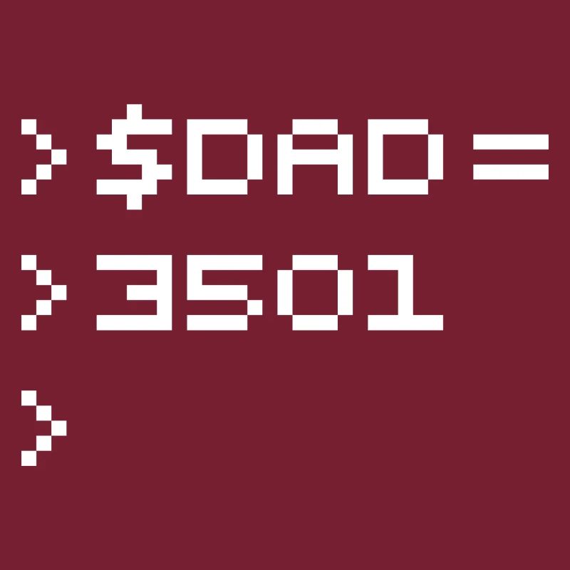DAD 8-Bit Code Nerd Pixel Terminal Retro