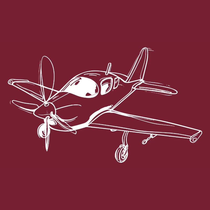 Propeller Plane Lineart