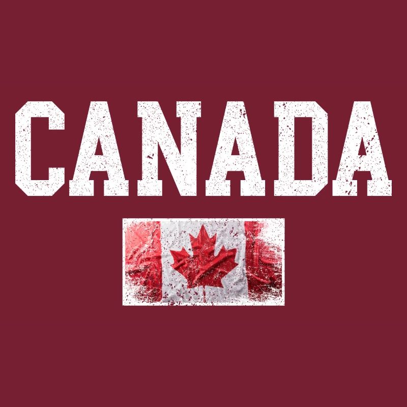 Drapeau du Canada en érable vieilli