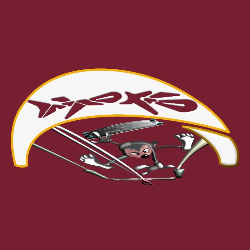 Aktiver Kiter mit dynamischer Flugbahn