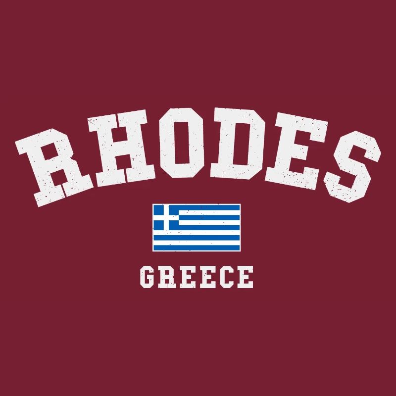 Drapeau de la Grèce de Rhodes