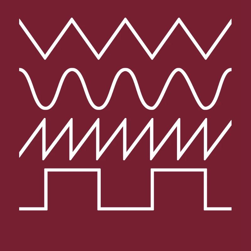 Synthesizer Waveforms (white font) #2