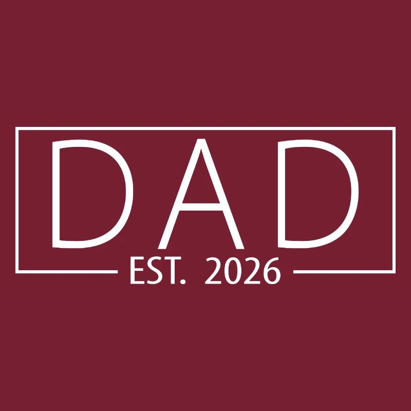Dad EST 2026 Logo Graphic Tee