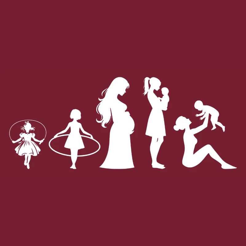 Evolution Mama Muttertag kind Familie