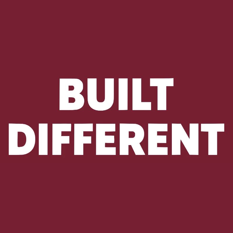 Built Different – Bold Statement Typografie