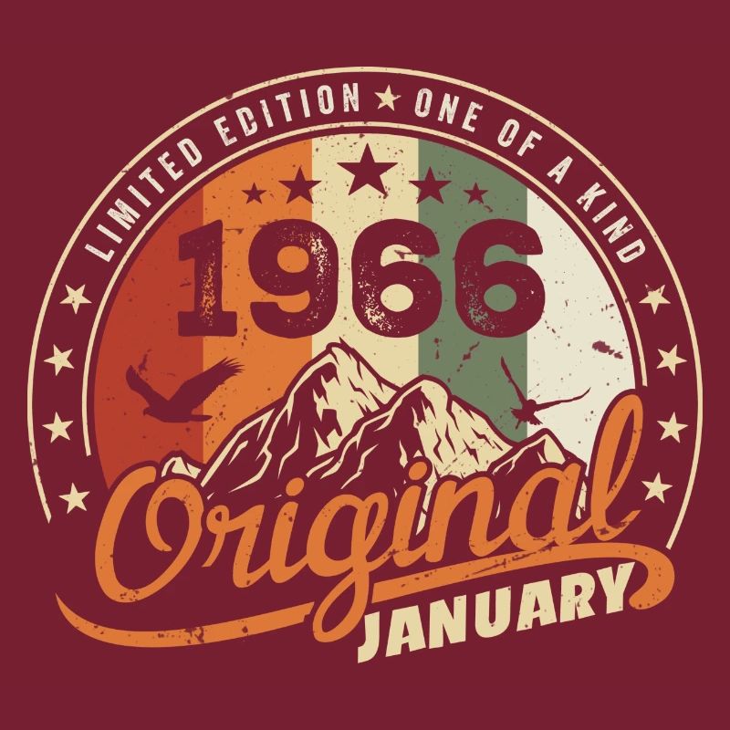 Original Né en Janvier Anniversaire | Janvier 1966