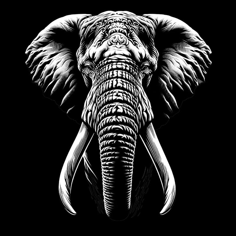 Impressionnant et majestueux éléphant