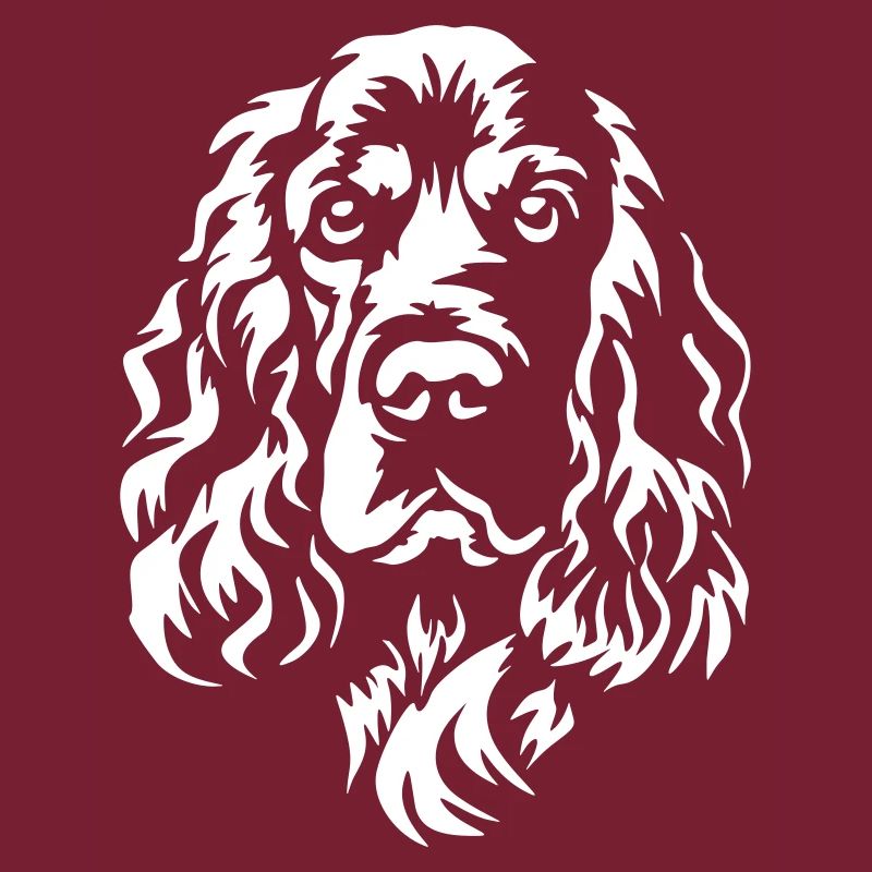 Tête de cocker spaniel anglais « Édition noire »