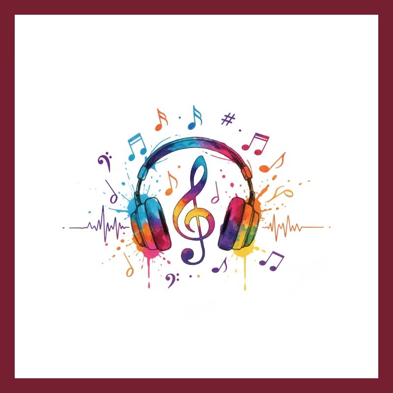 Conception musicale colorée pour casques
