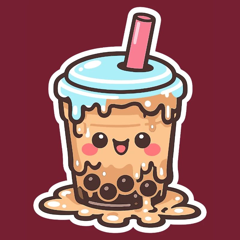 Kawaii Boba Drop Mug Bubbletea