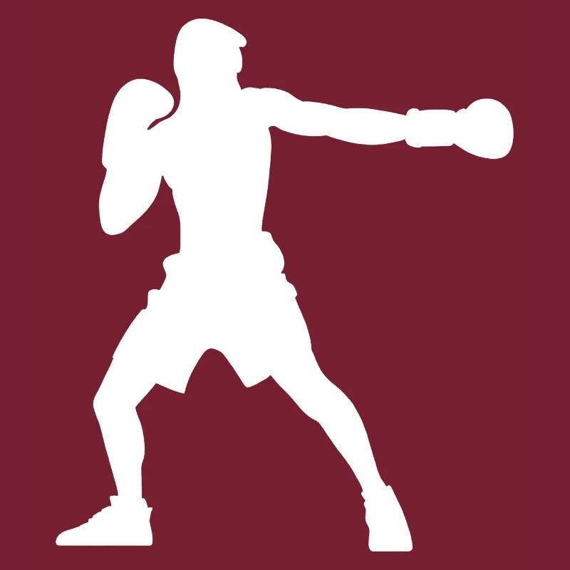 Silhouette de boxeur, design de boxe vif