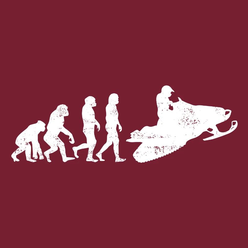 Schneemobil evolution geschenk schnee schlitten